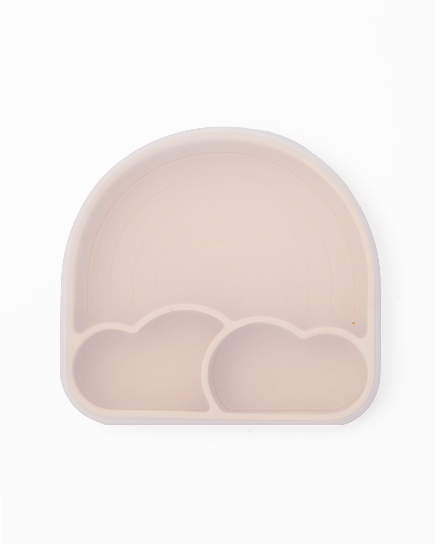 PLATO ARCOIRIS CON SUCCION Y TAPA / CREAM NUDE