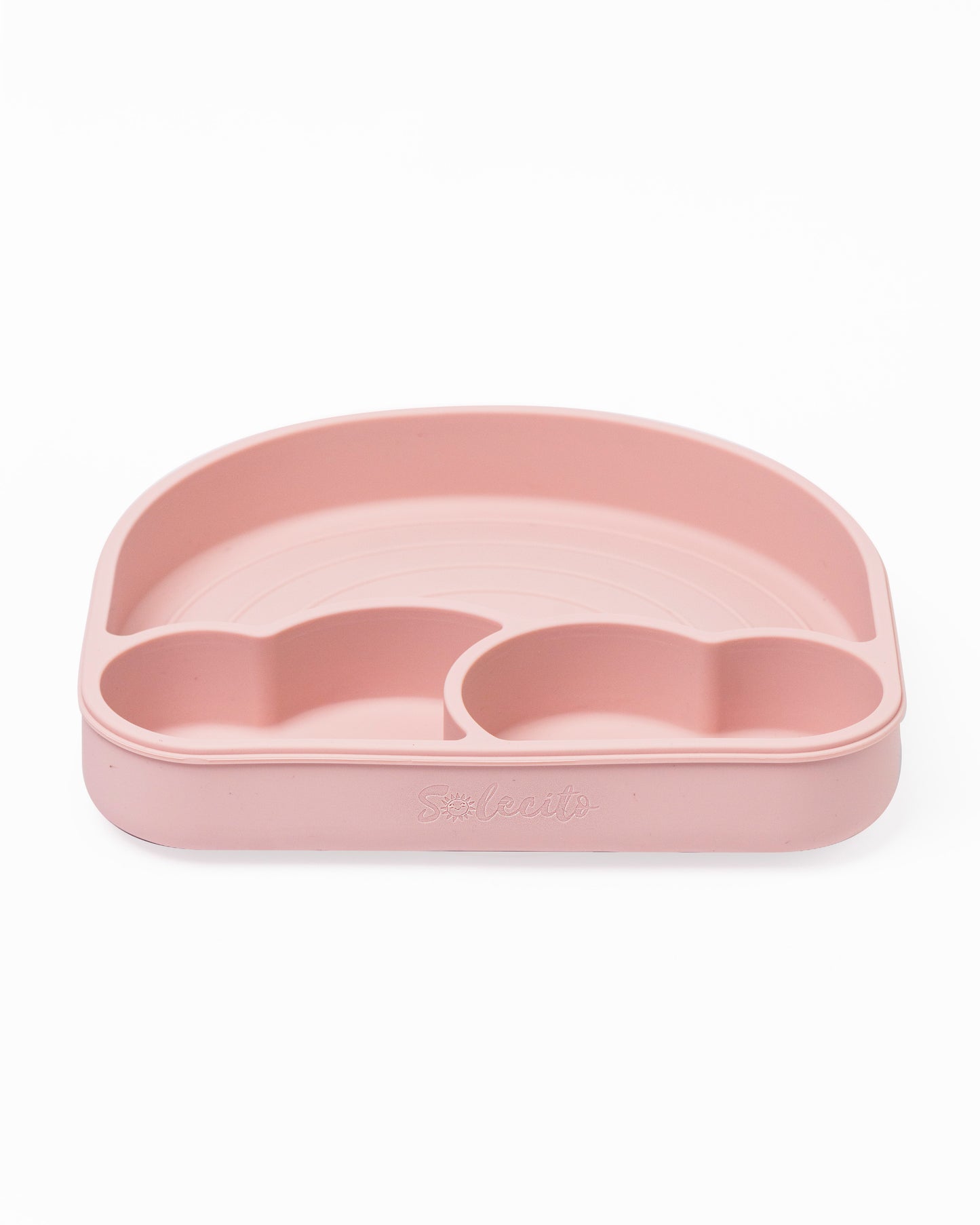 PLATO ARCOIRIS CON SUCCION Y TAPA / BABY PINK